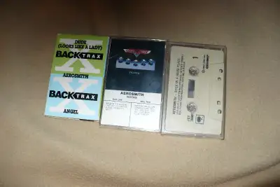following aerosmith cassette tapes in excellent condition no issues: backtrax dude lookslike a lady/...