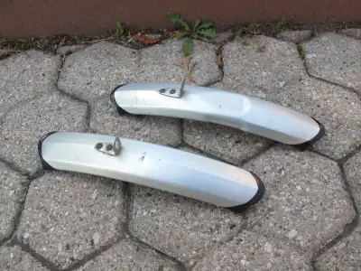 Pair of good cond. small aluminum road bike fenders mud guards, View more