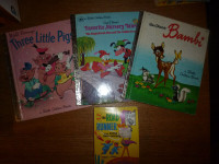 3 Walt Disney Little Golden Books (+extra Road Runner book)