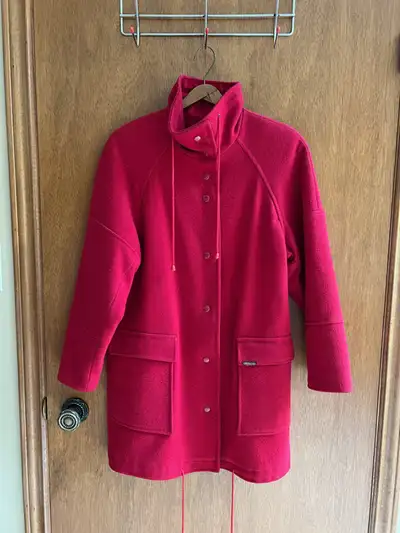 Thick, warm, and fully lined retro wool jacket. Medium length. Snap buttons. Excellent condition. Fr...