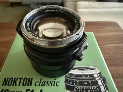 Voigtländer Nokton Classic 40mm f/1.4 SC Leica M Mount With Box, View more