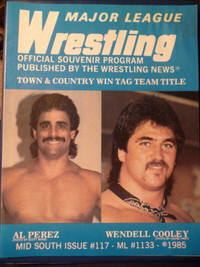 1980's Mid South Wrestling program - Cooley Perez Flair