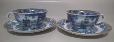 Vintage Rare Canton Maestricht Cup and Saucer Sets, View more