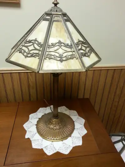 ANTIQUE TIFFANY TYPE LAMPS, View more