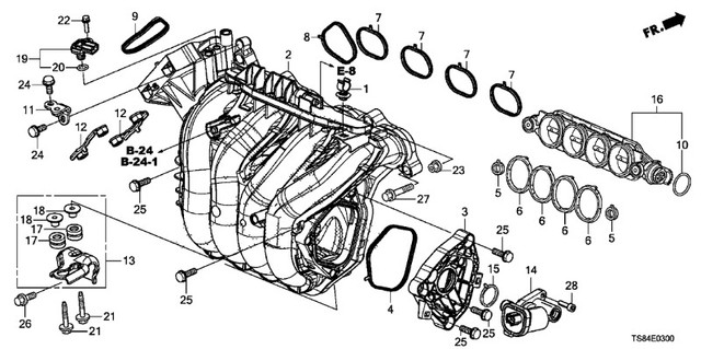 Honda 17107-RNA-A01	Intake Manifold Gasket, Throttle Body Seal in Engine & Engine Parts in Markham / York Region - Image 2