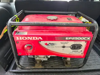 Honda generator for sale. 2500watts good condition hardly used. Just had service completed on it to...