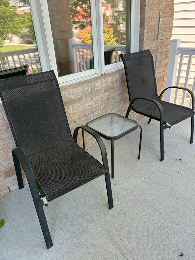 Patio chairs and table