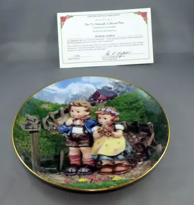 HUMMEL Collector Plate COUNTRY CROSSROADS Authenticity Cert., View more