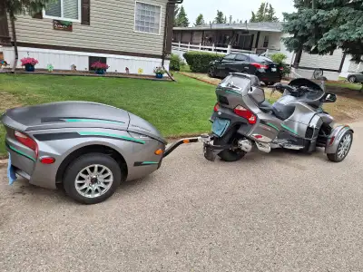 Can Am Spyder RT Limited and matching trailer. Very good condition. $52,560 kms. 1340cc engine with...