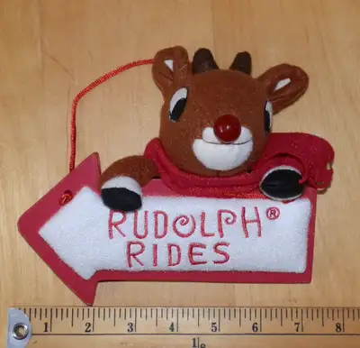 RUDOLPH RIDES WOODEN SIGN, View more