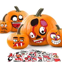 New Halloween Decoration Pumpkin Stickers, Funny Pumpkin Face St
