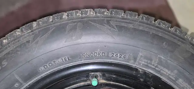 195/65R15 Bridgestone Blizzak WS90 Winter Tires on Steel Rims in Tires & Rims in London - Image 6