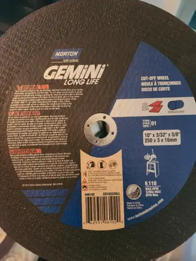 Selling Norton Abrasives Part# 06102 Manufacturer Norton Abrasives Norton Abrasives Stationary Saw C...