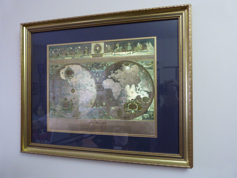 Tableau du Nouveau Monde BLAEU Deluxe Wall Map New World Art et