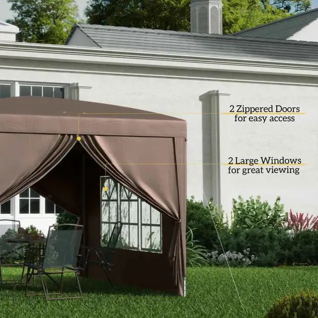 10'x10' Outdoor Pop Up Party Tent Wedding Gazebo Canopy  in Patio & Garden Furniture in Markham / York Region - Image 7