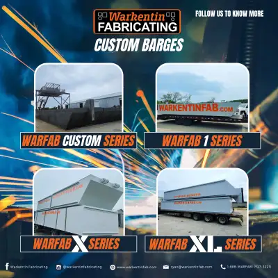 Introducing Warfab's Custom Series Barge: engineered for strength and adaptability. Constructed with...