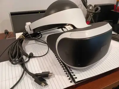 Sony PlayStation VR PSVR PS4 White Virtual Reality Headset Only As pictured only No additional parts...