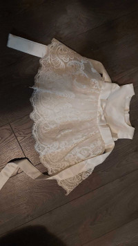 Silk dress custom made white