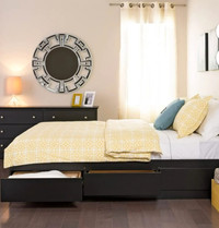 Queen bedframe with 6 drawer built in storage