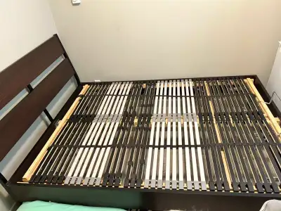 IKEA Trysil Brown Wooden Double Bed Frame, View more