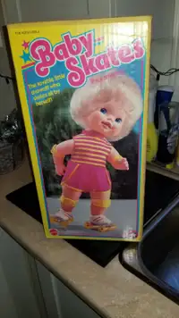 VINTAGE MATTEL BABY SKATES DOLL IN ORIGINAL BOX CIRCA 1982