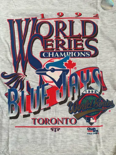 World Series Champions 1992- Vintage Blue Jays T-shirt Size L , View more