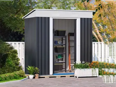 Relyard 4x6 Metal Garden Shed (1700 Series) 5'-7" Door Height, View more