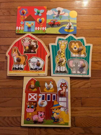 Melissa & Doug Jumbo Knob / Small Kbob Wooden Puzzles, View more