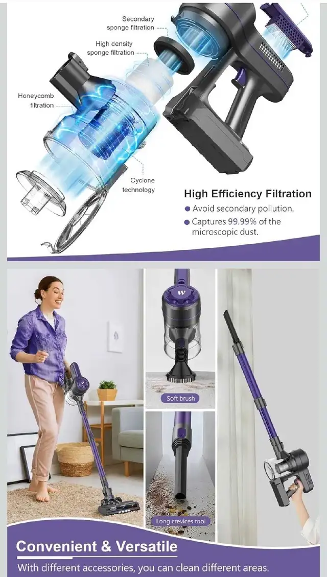 Cordless Vacuum Cleaner in Vacuums in Markham / York Region - Image 3