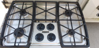 30” KitchenAid 4-burner stainless steel cooktop