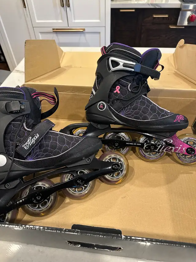K2 Alexis Inline Skates, in box, used for 15 minutes. Pristine. in Skates & Blades in City of Toronto - Image 4