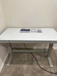 Tresanti White Adjustable Height Sit Stand Desk 