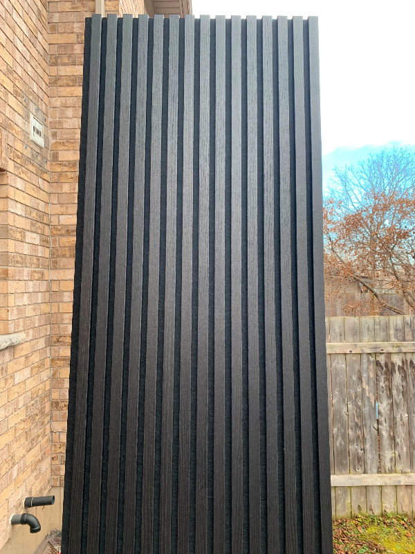Charcoal Acoustic Wood Slat Panel - Triple-Sided Real Wood Venee in Home Décor & Accents in St. Catharines - Image 4