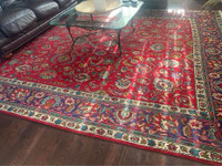 Vintage very large knotted wool rug (50+ yrs old) 