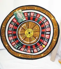 NEW Casino roulette wheel round area rug