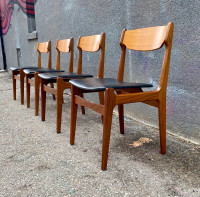 Teak Danish Mid Century Modern Dining Chairs Erik Buch SOLD PPU 
