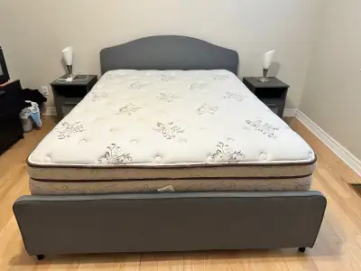 Queen Bed Frame and Mattress Set, View more