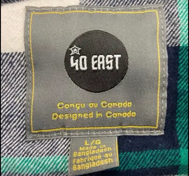 40 EAST - Men's Sherpa Lined Flannel Shirt Jacket (Size: L) in Men's in City of Montréal - Image 5