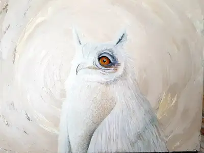 OWL ACRYLIC PAINTING, View more