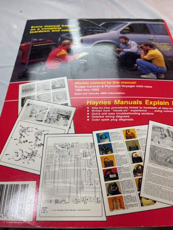 HAYNES 84-93 CARAVAN VOYAGER MINI VAN REPAIR MANUAL #M1555 in Textbooks in Edmonton - Image 3