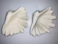 2X SEA SHELL PORCELAIN DECORATION TABLE SERVING CLAM (C030)