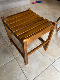 Solid wood stool 