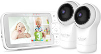 NEW Hubble Nursery View Pro Twin Baby Monitor
