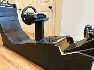 Sim Racing Rig with wheel & pedals, View more