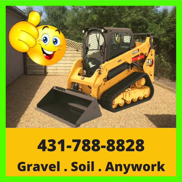 Landscape Grading Leveling Bobcat Skid Steer Yard Gravel Soil Mu