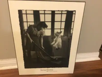 Picture on wall board - “Spring Cleaning”. 16” x 20”, View more