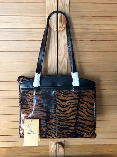 NEW Patricia Nash Leather Handbag Tags Purse Tiger Print Luxury, View more