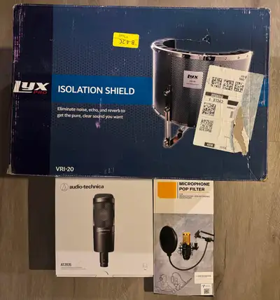 Audio Technica AT 2035 Mic and Isolation Shield, View more