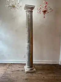 Distressed Antique Wooden Column