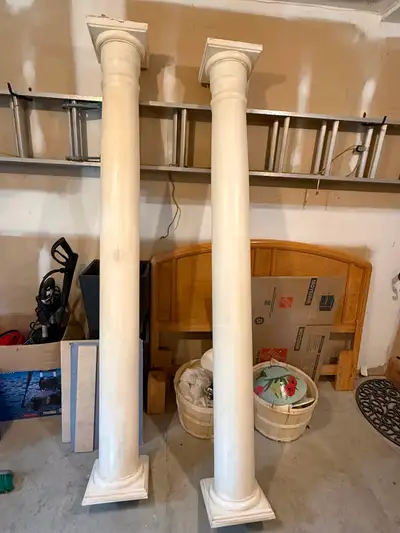 2 non structural wood columns in very good condition. Both are 89.5” long. $90 for both or best offe...